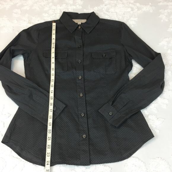 American Eagle Outfitters Denim Blouse Western Cowgirl Long Sleeve Button Front - Picture 13 of 16